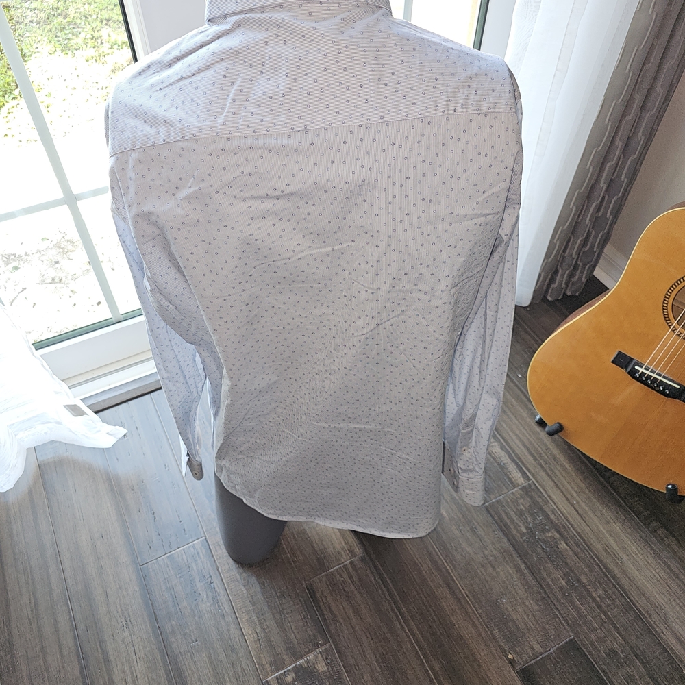 Stone Rose Gray Patterned Button-Down Shirt - image 2